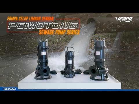 SOLUSI MASALAH LIMBAH PAKAI POMPA CELUP VERPO V65GNWQ - DILENGKAPI PEMOTONG