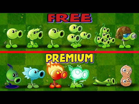 Team Plants - FREE vs PREMIUM - Who Will Win? PvZ 2 Plant vs Plant