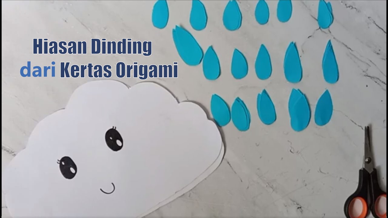 membuat hiasan dinding kelas dari kertas origami || make wall decorations class from origami paper