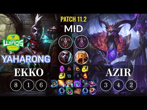 JAG Yaharong Ekko vs Azir Mid - KR Patch 11.2
