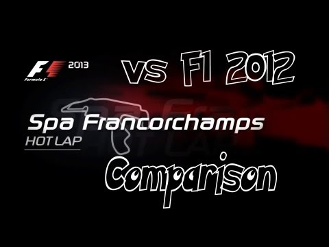 F1 2013 vs F1 2012 | Spa Francorchamps Hotlap | Comparison 1080p