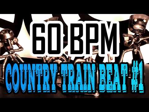 60 BPM - Country Train beat #1 - 4/4 Drum Beat - Drum Track
