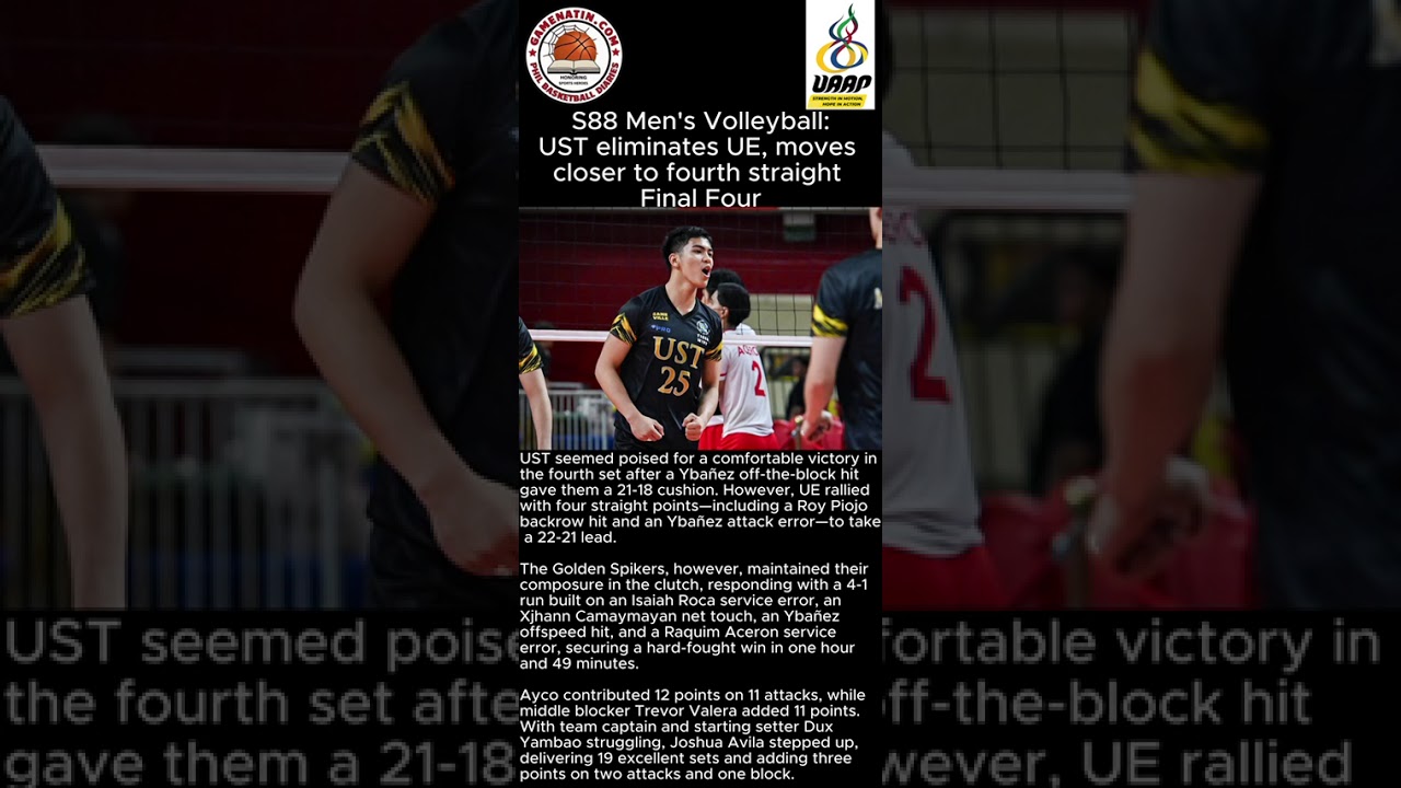 UAAP Men's Volleyball: UST eliminates UE
