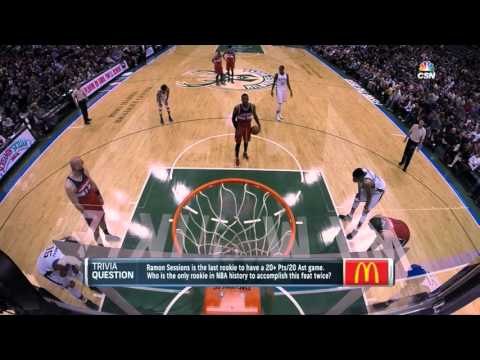 John Wall vs Milwaukee Bucks 2015.10.30 (19Pts)