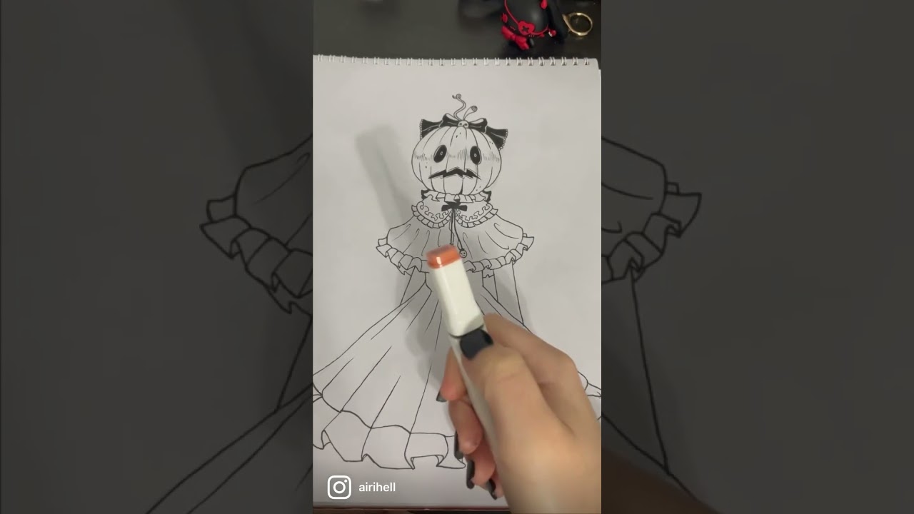 Who misses Halloween? :”) #drawing #dibujo #gothic #halloweenart #markerdrawing