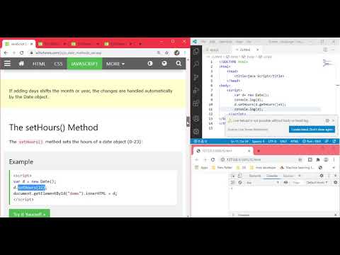 W3school Javascript Set Date Methods