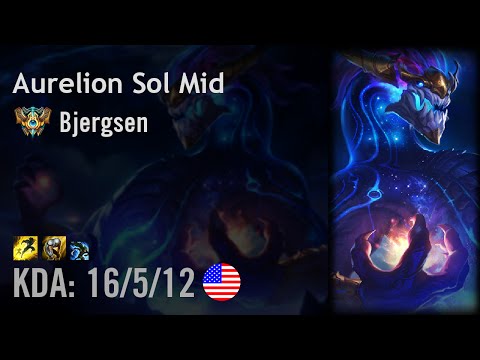 Aurelion Sol Mid vs Zed - Bjergsen - NA Challenger Patch 6.16