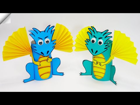 DIY 3D paper DRAGON Moving paper toys