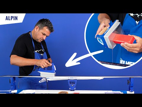Alpine ski waxing and edge grinding - basic preparation (ski care tutorial)