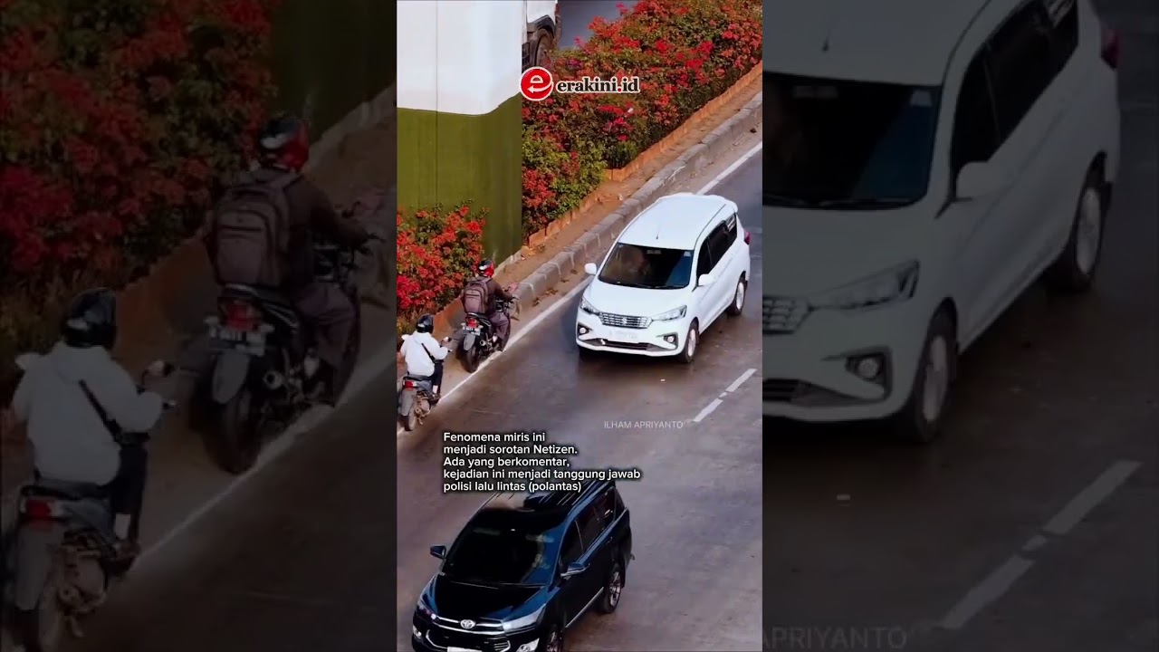 Miris, Puluhan Pemotor Nekat Lawan Arah