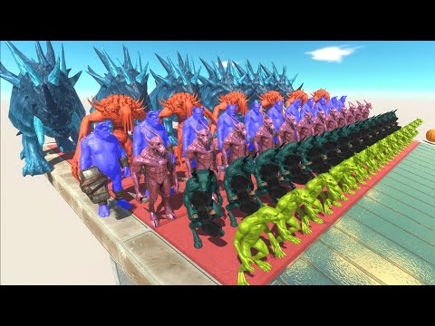 All Animal Colors Race To Get a Gold Pig #26  - Animal Revolt Battle Simulator