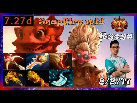 Ryoya Snapfire mid junto con techisor VS ccnc invoker| Full Gameplay 7.27d | Dota 2 Pro Replays
