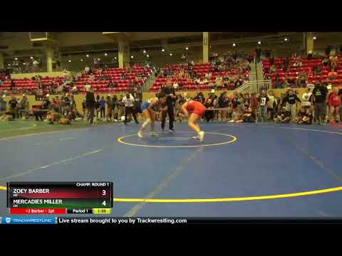 122 Lbs Champ. Round 1 - Zoey Barber, NE Vs Mercadies Miller, OK 65d3