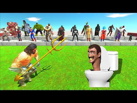 Skibiti Toilet VS Super hero - Animal Revolt Battle Simulator