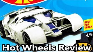 2019 White Batmobile Tumbler Hot Wheels Toy Review - The No Swear Gamer