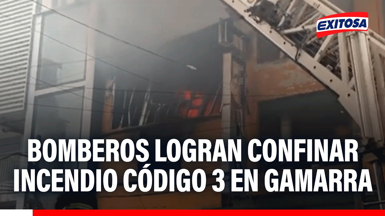 🔴🔵 Bomberos logran confinar incendio código 3 en Gamarra