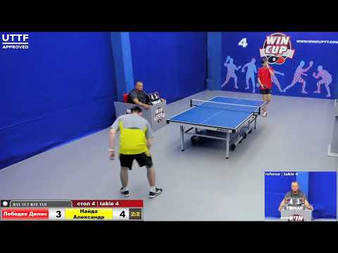 20:00   Лебедев Денис 3-2 Найда Александр     стол 4  Юг-3  26.08.2020