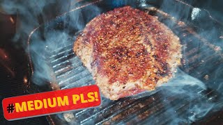 Super Easy! Pan Seared Rib Eye Steak in Cast Iron Grill Pan