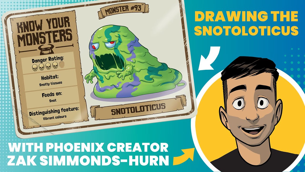 How To Draw A Green Snot Monster – The Snotoloticus
