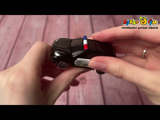 Машинка Motor Max внедорожник Полиция металлическая 1:64 - видео