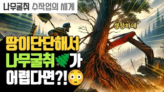 한계돌파! 굴취기가 안되는 현장은 어떻게 작업을 할까? 수작업 마스터리!! | 나무대장