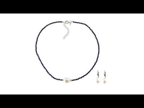 Colleen Lopez Baroque Cultured Pearl and Spinel 2piece J...