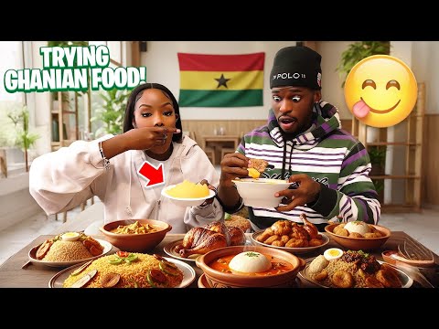 MY GHANAIAN GIRLFRIEND 🇬🇭 MADE ME TRY REAL GHANA FOOD!!!...IM FROM GHANA NOW !! #vlogmasday3
