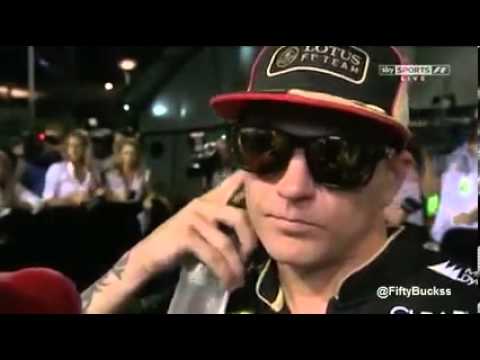 F1   2013   Singapore Grand Prix   Qualifying    Kimi Raikkonen Post Race Interview
