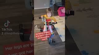 Hand powered bike for my paralyzed daughter! #lovesit #Happy #Bike #Tricycle #Specialneeds