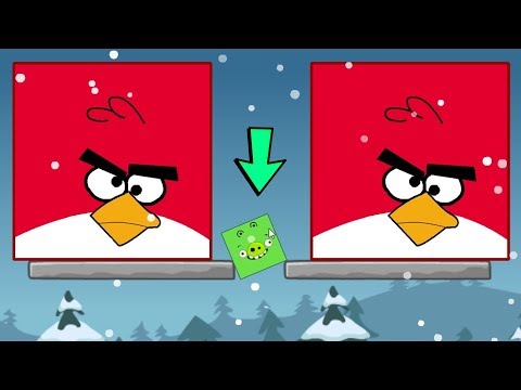 Angry Birds Kick Out Green Piggies - TWO GIANT BIRDS KICK THE SMALL PIGS!