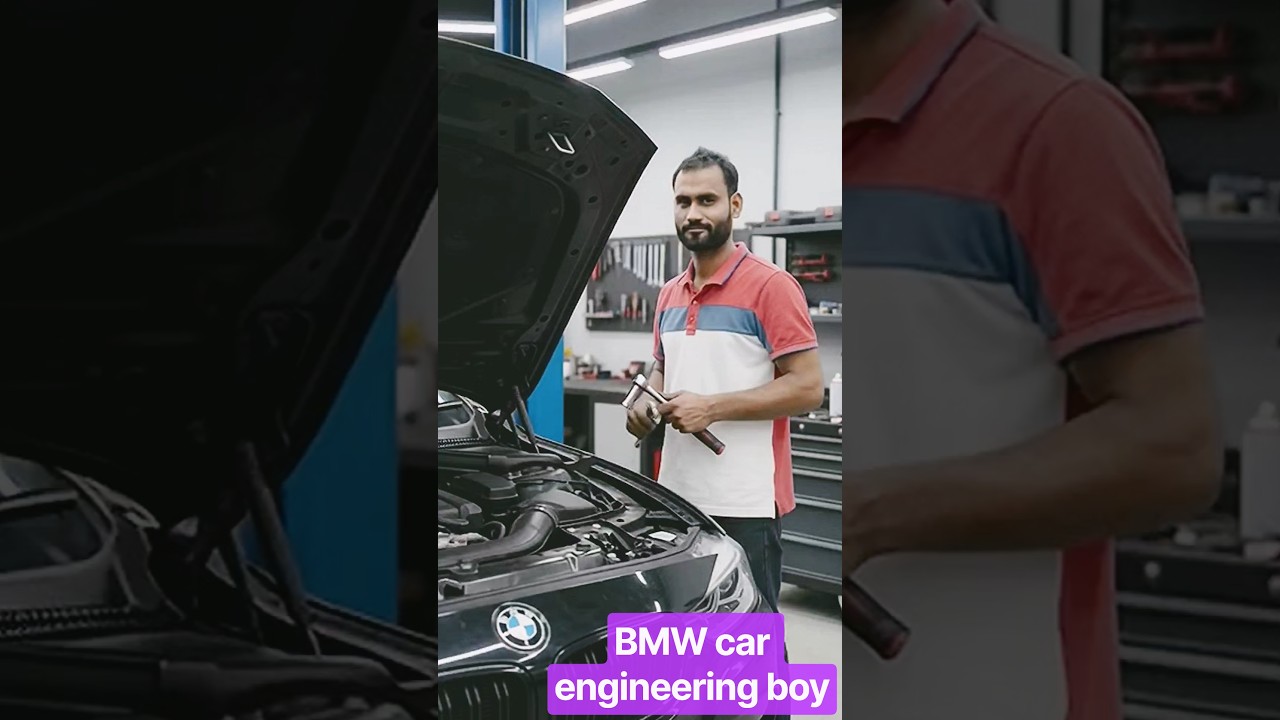 BMW Engine Check & Repair 🔧🔥 | Luxury Car Service 🐕‍🦺🐾bmw car engineering boy shorts#trending#viral