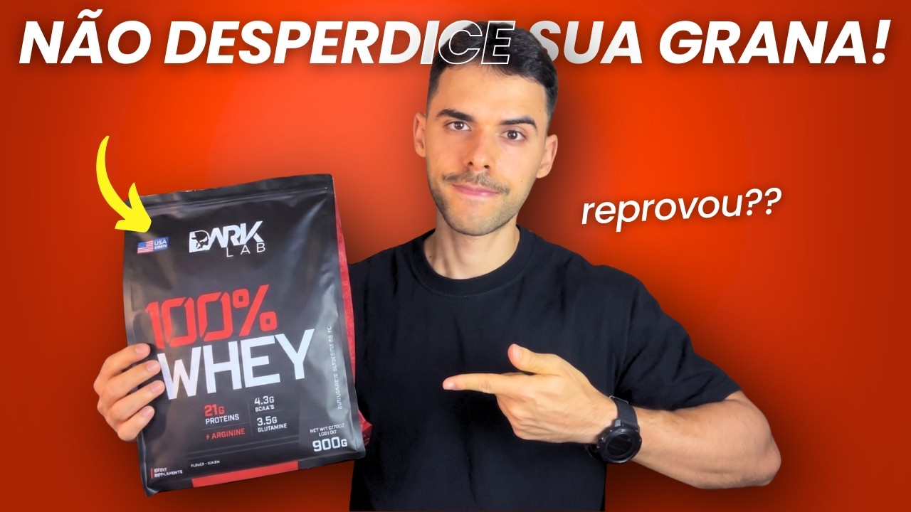Miniatura da avaliação em vídeo de Whey One Protein 900g Dark Lab Sabor Morango Preto
