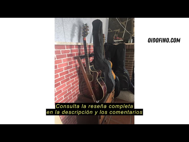 Vídeo relacionado con CAHAYA Soporte de guitarra de suelo con 2 sujetadores de mástil, trípode plegable de metal, soporte universal, CY0321