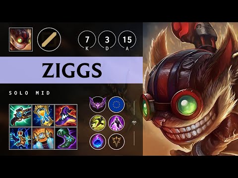 Ziggs Mid vs Diana: Rampage - EUW Master Patch 25.S1.1