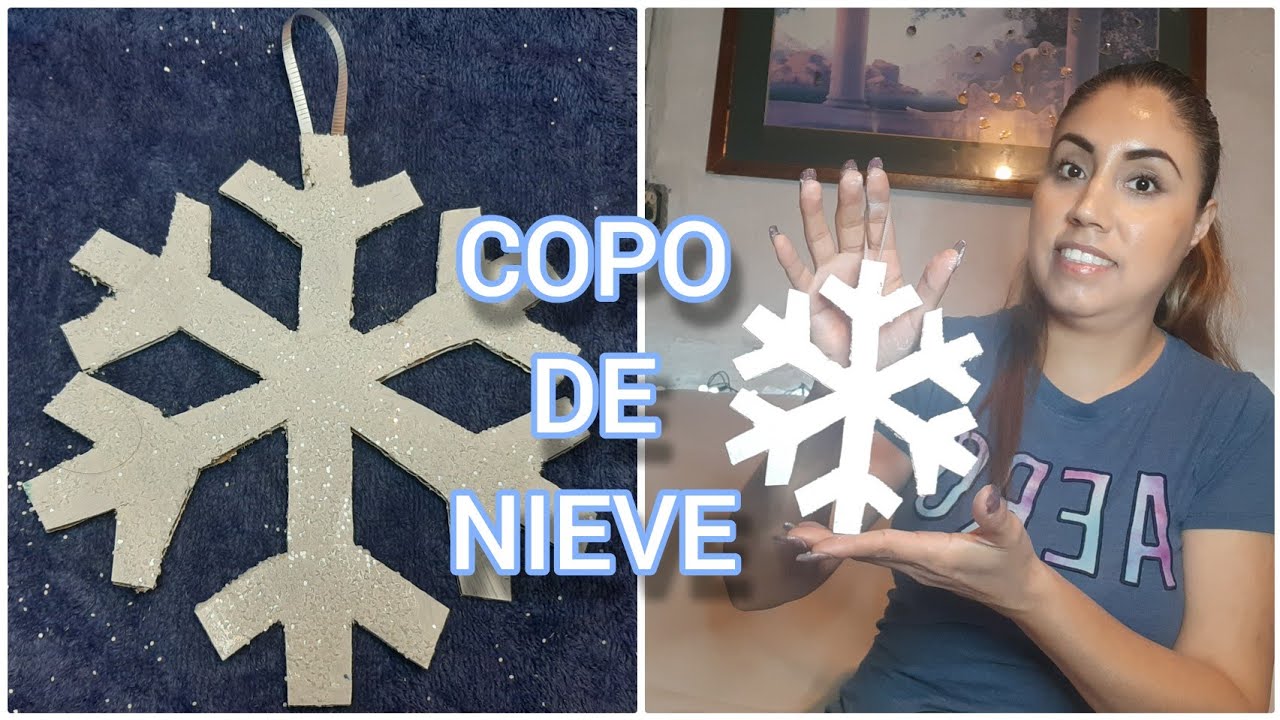 COMO HACER COPO DE NIEVE DE CARTON ❄