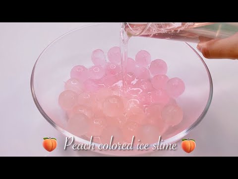 【ASMR】🍑もも色氷スライム🧊【音フェチ】Peach colored ice slime