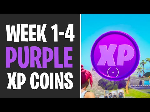 All Purple XP Coins Locations WEEK 1-4 | Fortnite Chapter 2 Season 3