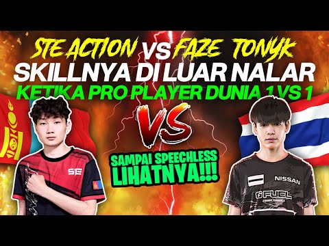 REACTION STE ACTION VS FAZE TONYK !! KETIKA PRO PLAYER DUNIA 1 VS 1 SKILL NYA DILUAR NALAR ! - PUBGM