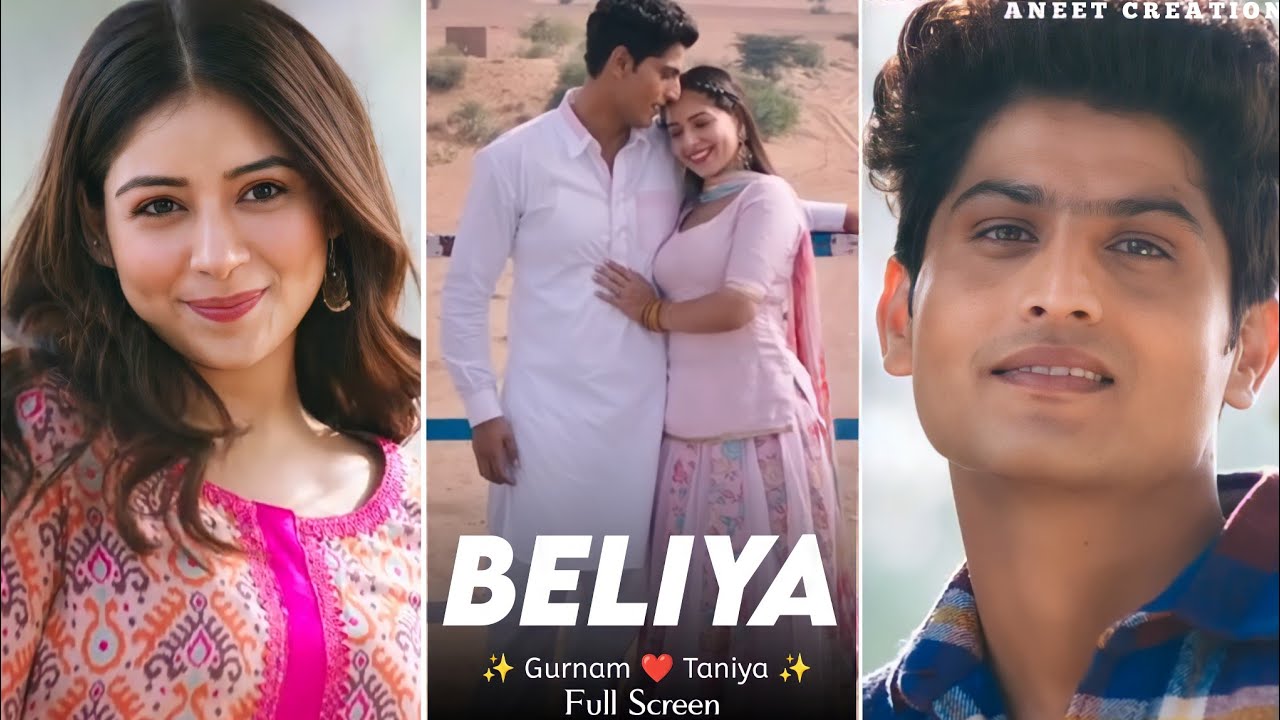 Beliya Song | Full Screen WhatsApp Status | B Praak | Gurnam Bhullar | Tania | Jaani | Beliya