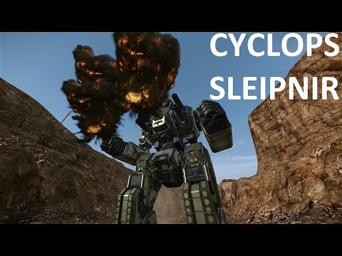 Cyclops Sleipnir with massive shotgun build. 4 x LBX10 fun. Mechwarrior Online (MWO).