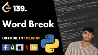 YouTube video 'Word Break | Leet code 139 | Theory explained + Python code'