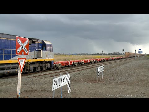 New PQSY Container Wagons On 5PM9 SCT Freight Train (10/10/2021) - PoathTV Australian Railways