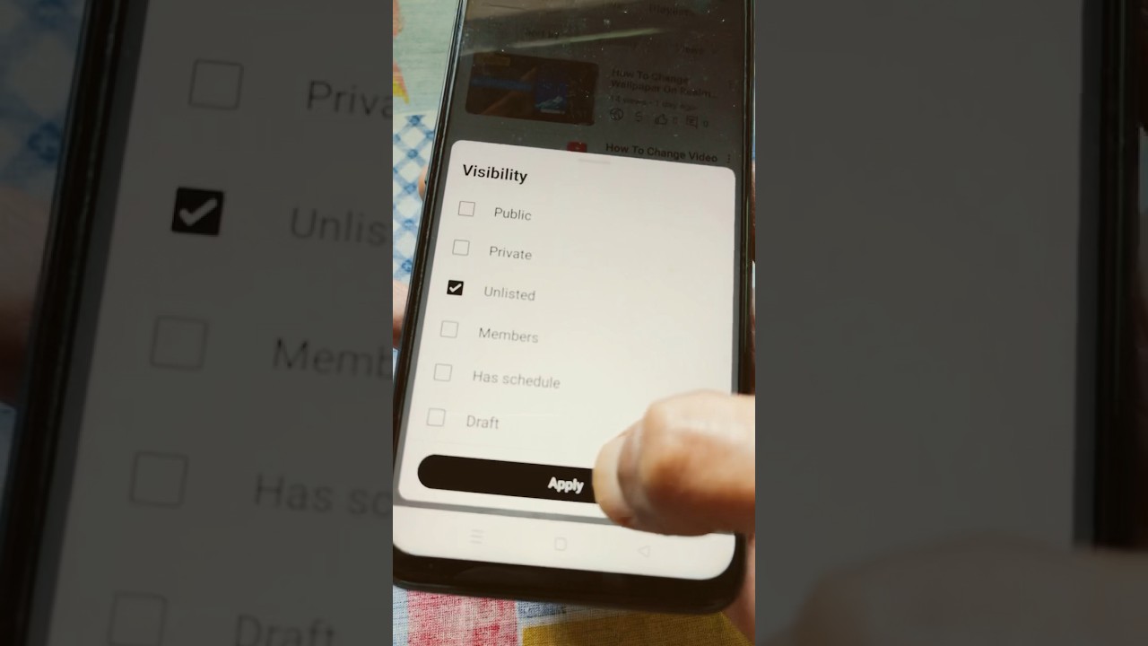 See Unlisted Video On YouTube