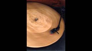 Laser-cut wooden record