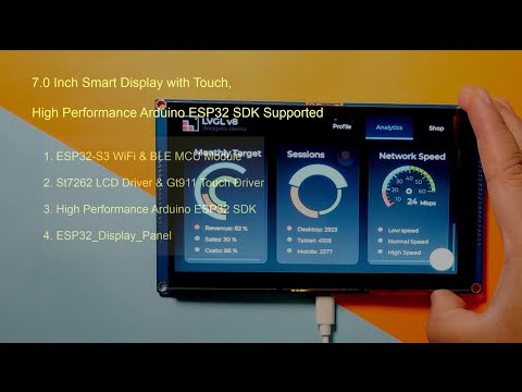 High-performance Arduino ESP32 SDK supports the 7-inch smart screen ESP32-S3 development board