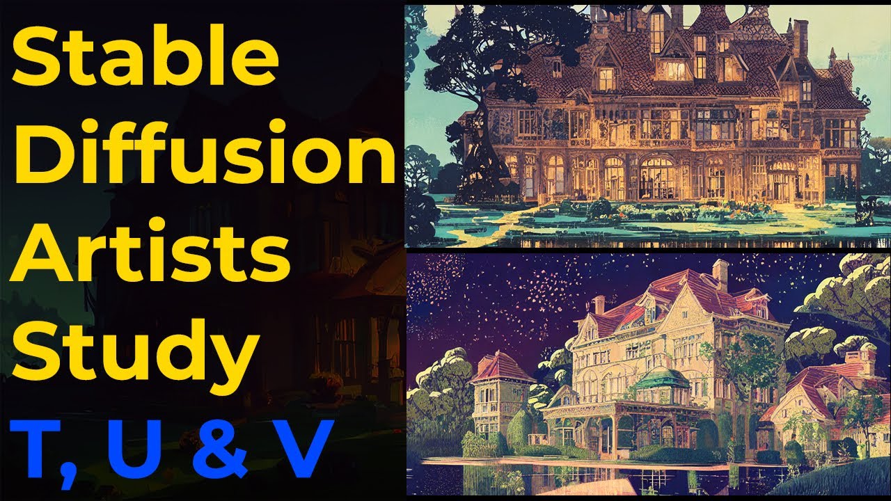 #aiart A Stable Diffusion Artist Study [ T, U, & V ]
