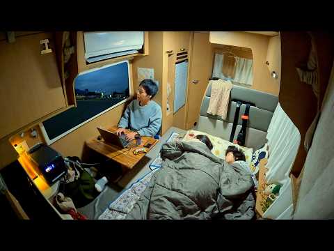 A family living in a small car searches for spring with a car camping trip