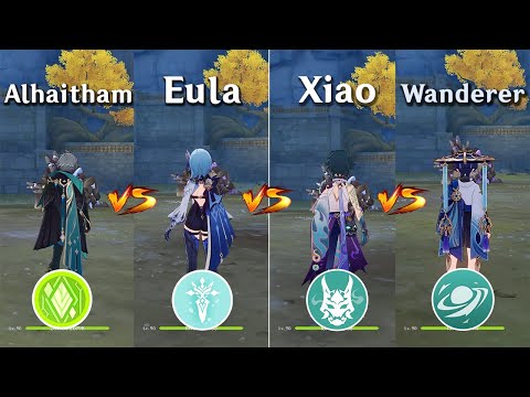 Кто лучший DPS? Альхайтам против Юлы против Сяо против Странника! (Сравнение игрового процесса DPS)