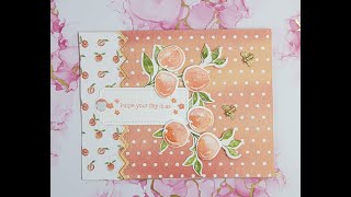 Fun Fold You&#39;re a Peach Card Stampin Up #stampinup #youreapeach #funfold #funfoldcard #cards