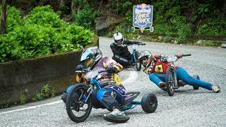 40 athletes, 20 switchbacks, 4 kilometers. This is Red Bull Trike Strike.